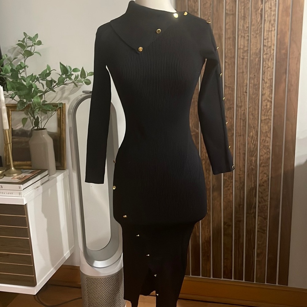 Karen Millen envelope neck, knitted dress
